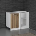 Dulap pentru bucatarie, Hanah Home, Minar, 105x72x56 cm, Alb / Dore