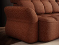 Coltar extensibil dreapta 3 locuri ELTAP, Beneth, 301x185x115 cm, lemn/poliester, caramiziu