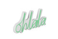 Decoratiune luminoasa LED, Oh La La, Benzi flexibile de neon, DC 12 V, Verde