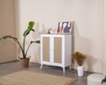 Bufet, Wolina, Mount, 90x105x41 cm, MDF , Alb / Stejar