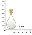 Aplica de perete Glamy Drop, Mauro Ferretti, 1 x E14, 40W, 24x20x52 cm, fier