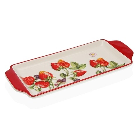 Platou pentru servire, Versa, Fruits, 14.8 x 35.5 cm, dolomit, multicolor