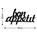 Decoratiune de perete, Bon Appetit 1, Metal, Dimensiune: 50 x 30 cm, Negru