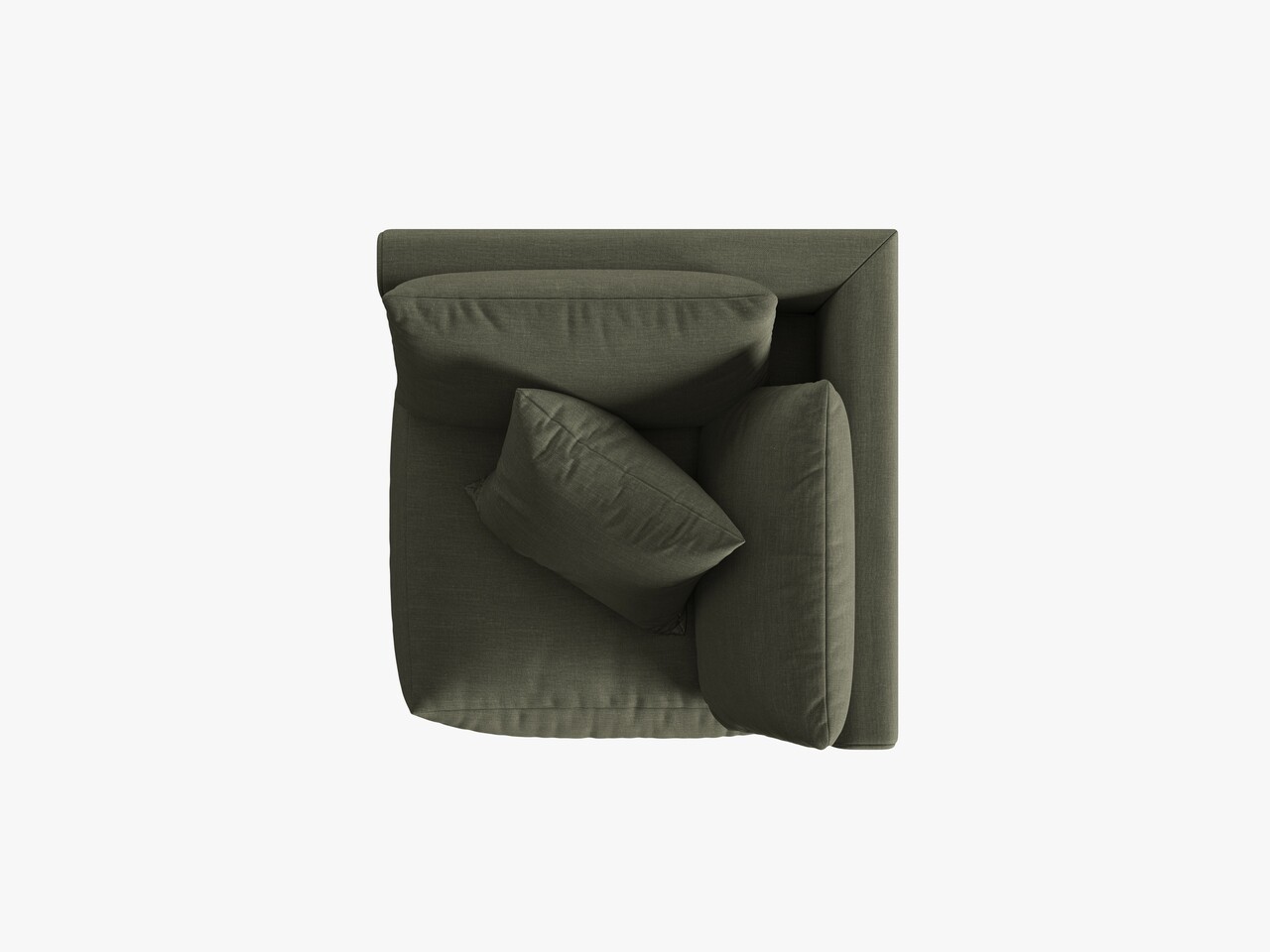 Modul pentru canapea, 1 loc, Chris-259, Micadoni Home, 100x100x80 cm, tesatura structurata chenille, verde deschis - 1 | YEO