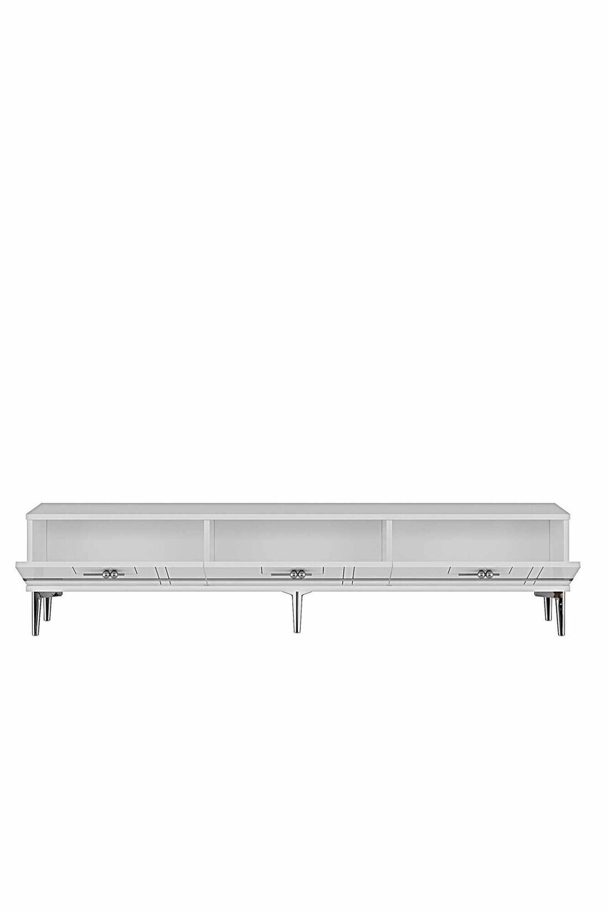 Comoda TV, Hanah Home, Ilay, 180x41x30 cm, Alb / Argintiu — imaginea 5