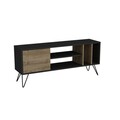 Comoda TV Mistico, Zena Home, 140x35.5x58.7 cm, maro/negru
