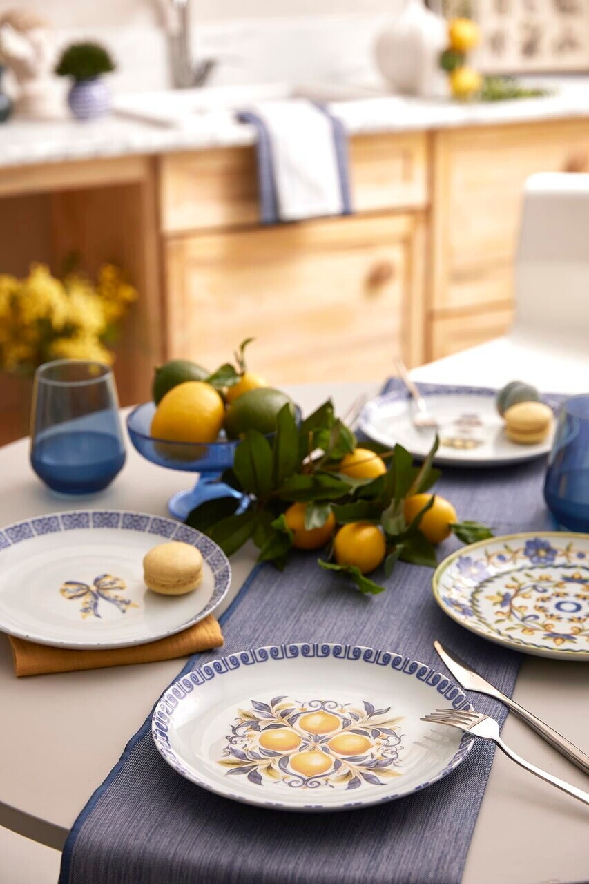 Set platouri servire desert, Hermia, 710KTP3726, Portelan, Albastru - view 3