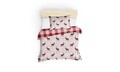 Lenjerie de pat pentru o persoana, Eponj Home, Geyik 143EPJ04251, 2 piese, amestec bumbac, alb/rosu