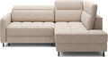 Coltar extensibil dreapta 3 locuri ELTAP, RT-18RAQ, Barea, 208x160x100 cm, lemn/poliester, bej