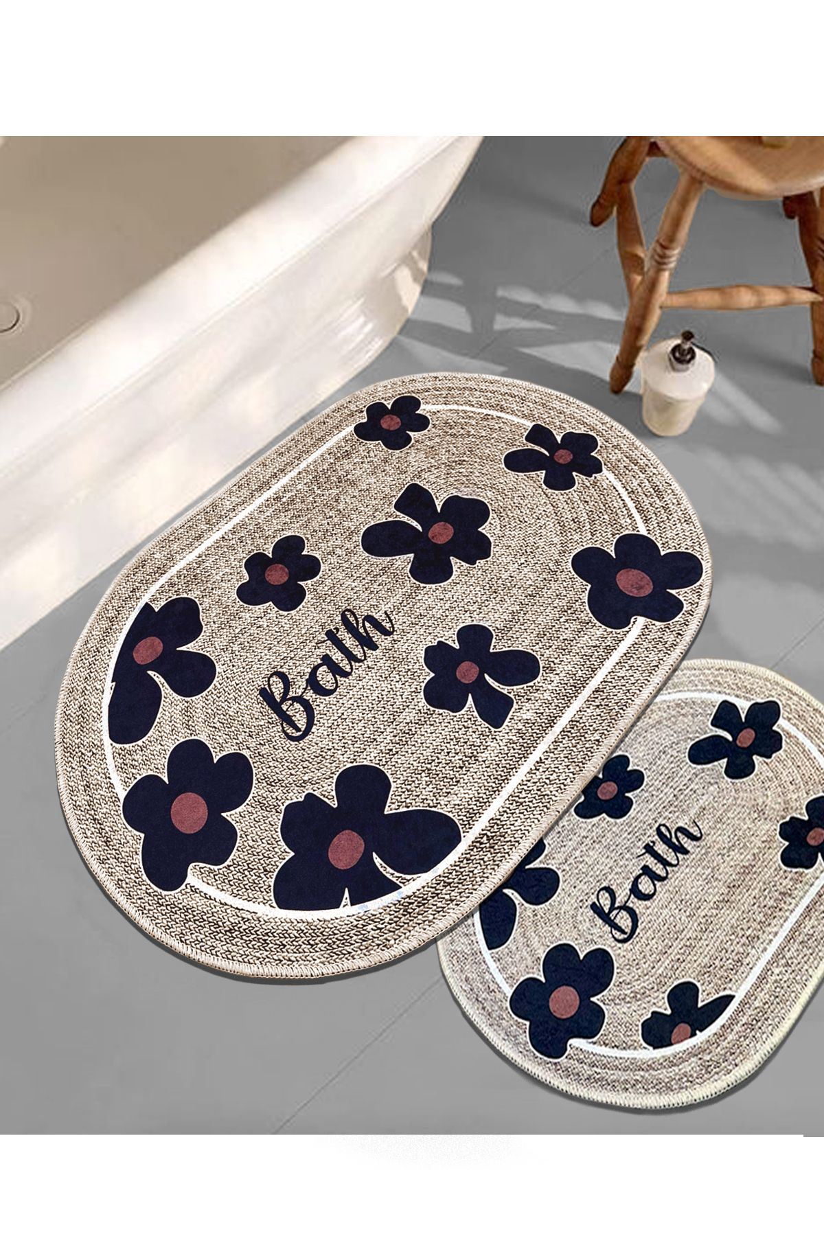 Set covorase de baie, L'essentiel Maison, Moole, Bej