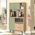 Dulap multifunctional, Locelso, RE3-SY, Stejar / Verde