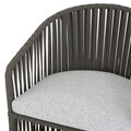 Fotoliu dining, Milano, L.62 l.64 H.86, aluminiu, gri/alb