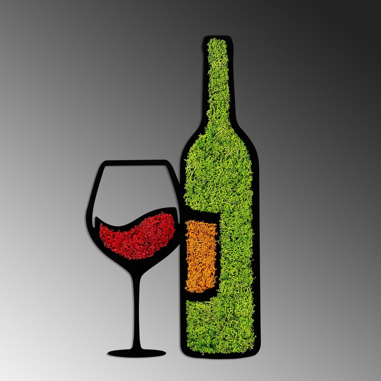 Decoratiune de perete, Moss, Dimensiuni: 54 x 29 cm, Verde deschis / Portocaliu / Roșu - view 5