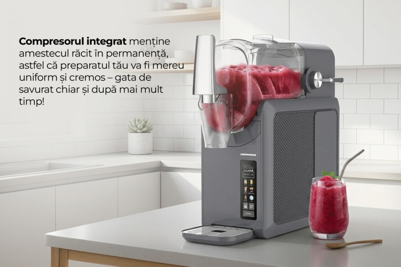 Aparat granita 6 in 1 FreezeFun, Heinner, 220W, 2.6L, gri - view 8