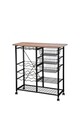 Masa de bar, Puqa Design, Laney, 32x90x86 cm, PAL, Pin Atlantic / Negru