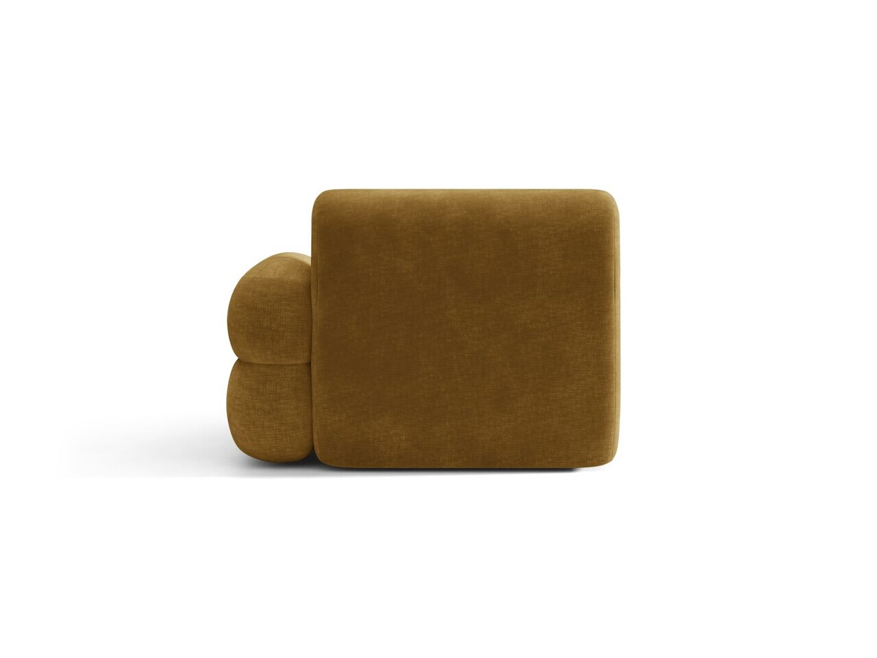 Sezlong living dreapta, Neo, Micadoni Home, 110x165x83 cm, tesatura Chenille, galben mustar — imaginea 4