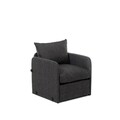 Canapea extensibilă cu 1 loc, Futon, 859FTN2882, Metal , Gri inchis