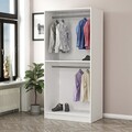 Dulap pentru haine, Minerva, Kale Chain Mirror White, 90x190x52 cm, PAL, Alb