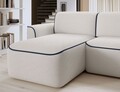 Coltar stanga 4 locuri ELTAP, Ume, 287x190x88 cm, lemn/poliester, alb/albastru inchis