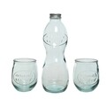 Set sticla si 2 pahare, Decoris, sticla, transparent