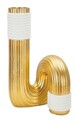 Vaza decorativa Bann Big, Mauro Ferretti, 14.5x13x25 cm, polirasina, auriu/alb