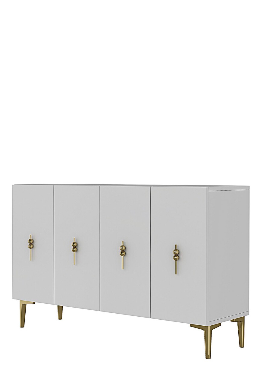 Consola, Hanah Home, Salkım 120, 120x79x32 cm, Alb/Auriu - view 4
