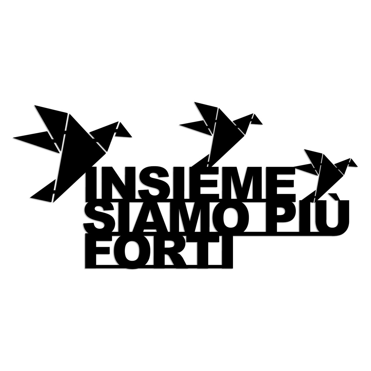 Decoratiune de perete, Insieme 1, Dimensiune: 60 x 30 cm, Negru — imaginea 4