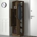Dulap rotativ cu pantofar si oglinda Roll, Tera Home, 44.8x44.8x180 cm, PAL, maro