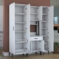 Dulap multifunctional, Rani, JE119, 160x198.6x40 cm, PAL, Alb