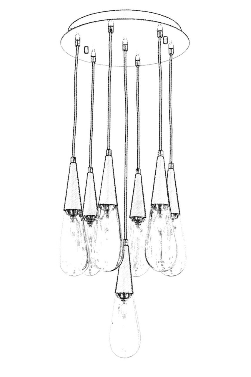 Lustra, Avonni, 683AVN1181, Metal, Maro antichizat - 1 | YEO