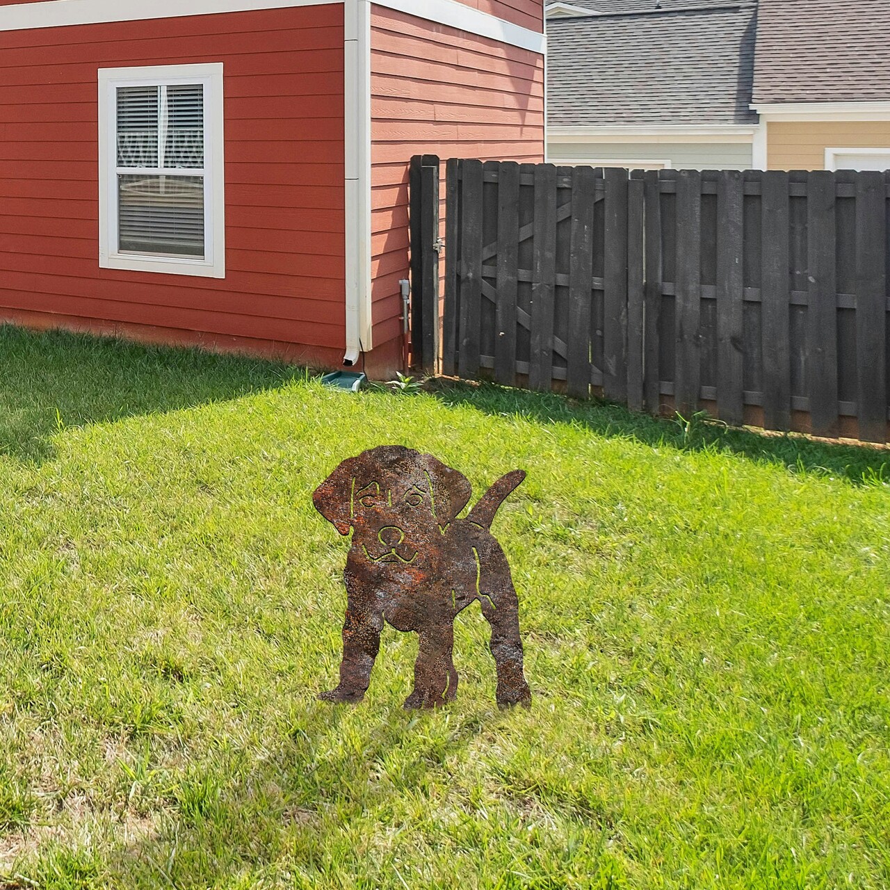 Obiect decorativ de grădină, Amicable 02, 40x33 cm, Maro antichizat - imagine 2