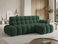 Coltar extensibil stanga 3 locuri ELTAP, Ceedro, 283x165x98 cm, lemn/poliester, verde inchis