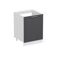 Dulap pentru bucatarie, Hanah Home, Minar, 60x87x58 cm, Alb / Antracit