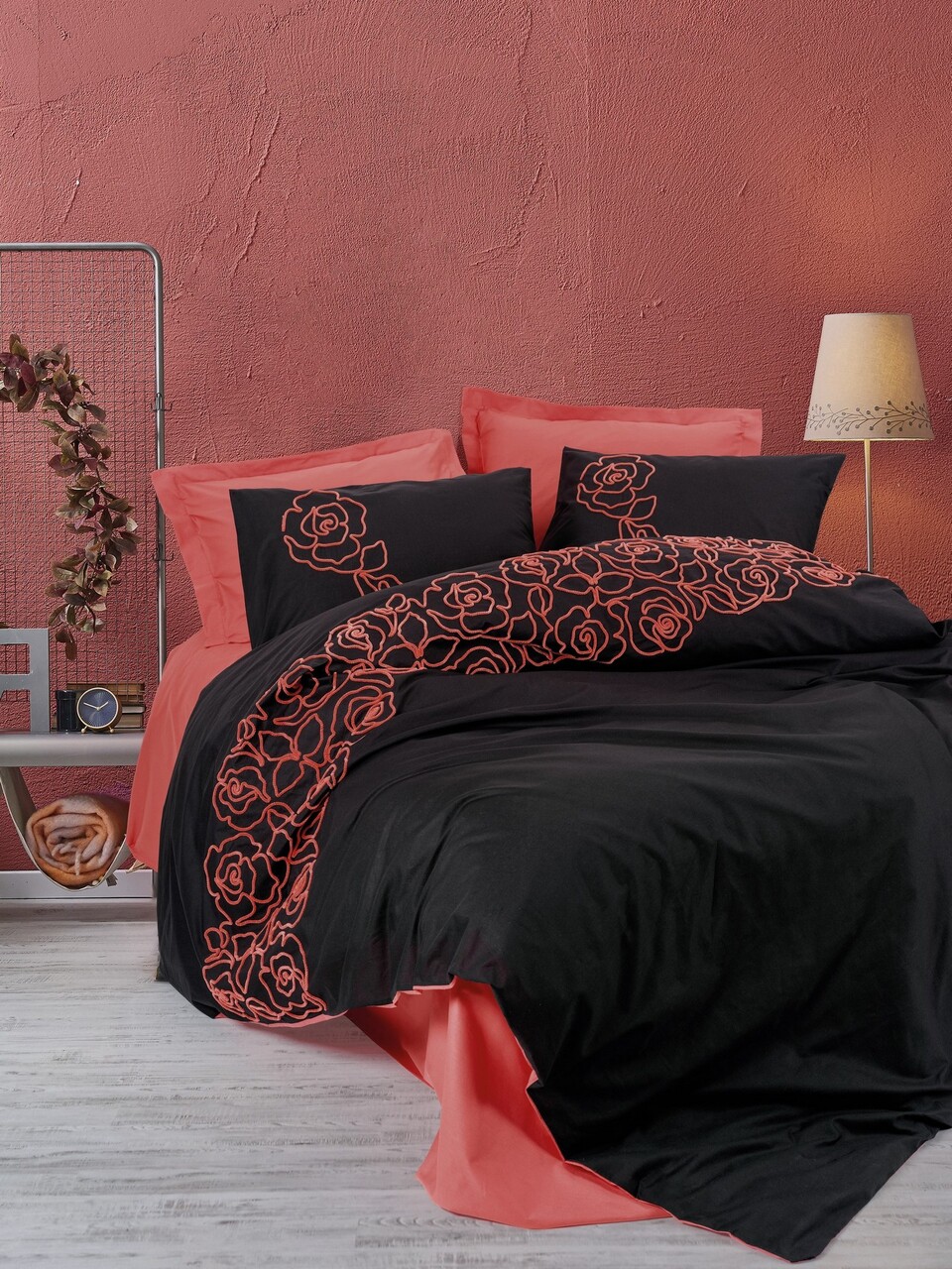 Lenjerie de pat dubla, Rosen - Coral, Cotton Box, Bumbac Ranforce