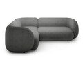 Coltar stanga 4 locuri, Kate, Micadoni, 252x220x76 cm, tesatura boucle, gri inchis