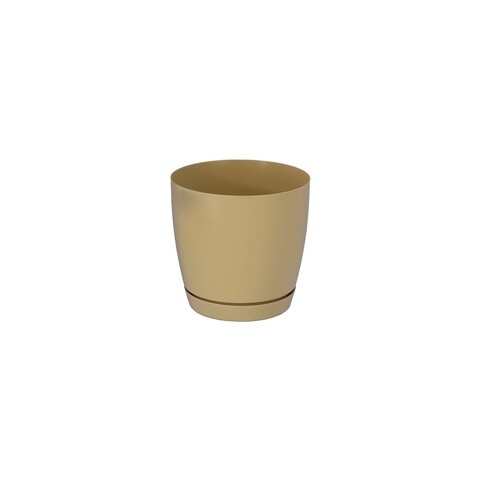 Ghiveci cu farfurie Toscana 11 cm, cafeniu