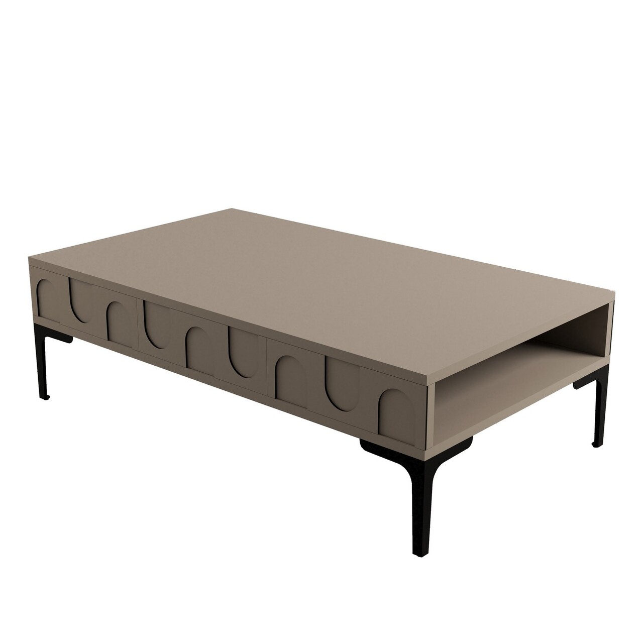 Masuta de cafea, Hommy Craft, Lyon 32, 105x32.6x60 cm, PAL, Atlas / Negru - 2 | YEO