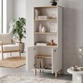 Corp biblioteca, Hanah Home, Vesta, 69.9x188.1x29.6 cm, Stejar Safir / Alb