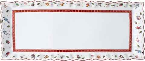 Platou pentru prajituri, villeroy   boch, toy's delight, 39x16 cm, portelan premium