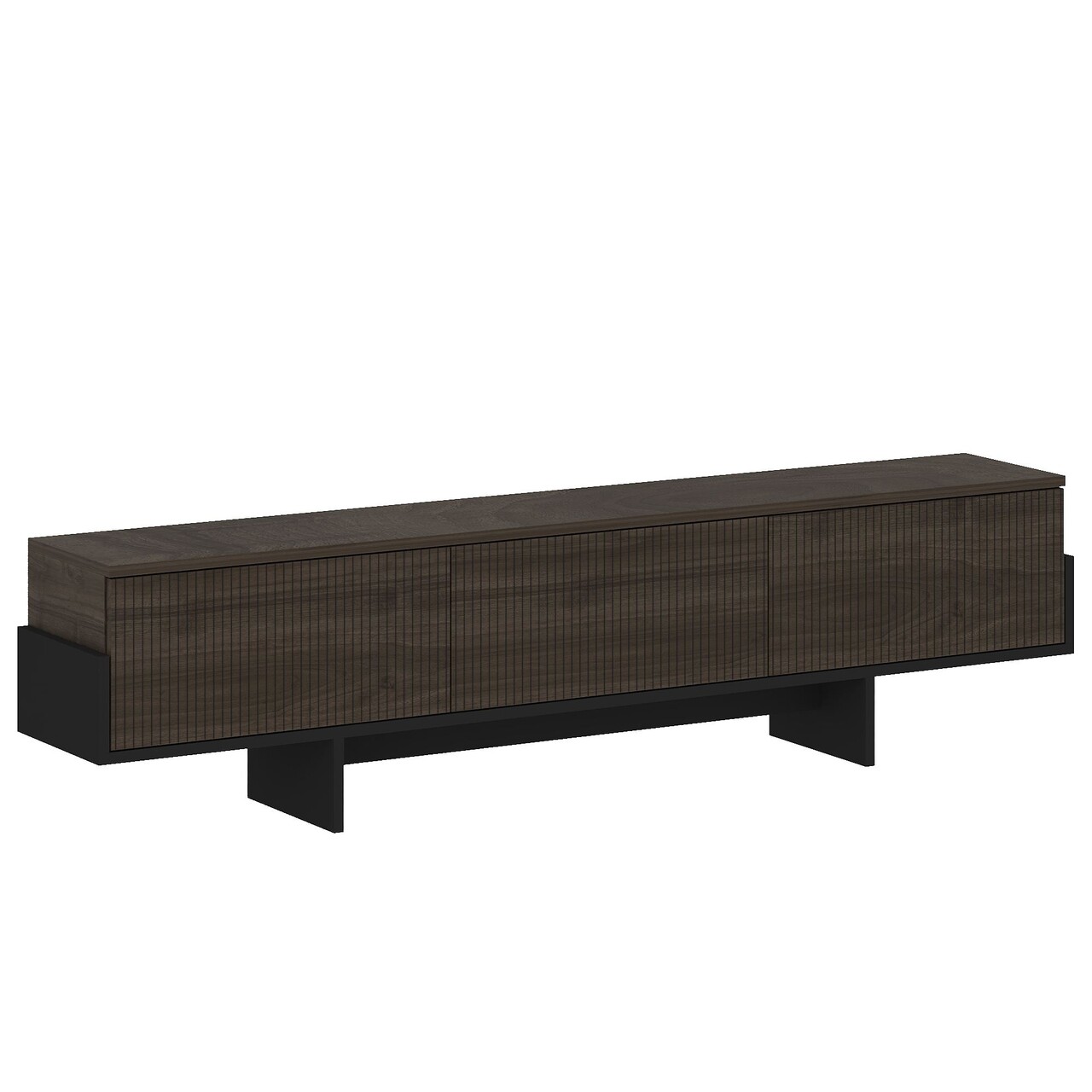 Comoda TV, Hanah Home, Hege, 180x44.6x30 cm, PAL, Nuc / Negru - view 5