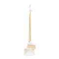 Set matura si faras Bambou, Homla, 23x85 cm, plastic, alb/natur