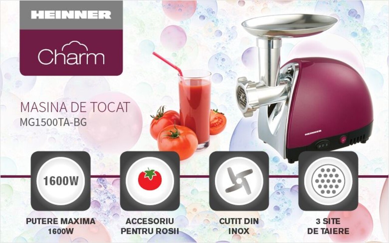 Masina De Tocat Charm, Heinner, 1600 W, Visiniu