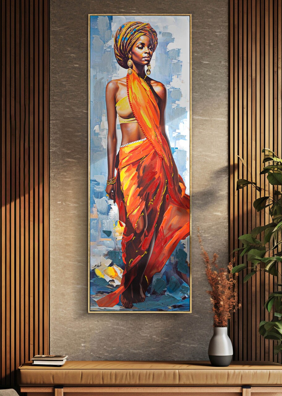 Tablou decorativ Daphne -A, Mauro Ferretti, 52x152 cm, canvas pictat/lemn de brad, multicolor - 1 | YEO