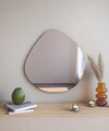 Oglinda decorativa, Siam, Besso, 60x60x2.2 cm, MDF , Negru