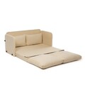 Canapea extensibilă cu 2 locuri, Futon, 859FTN2886, Metal , Crem