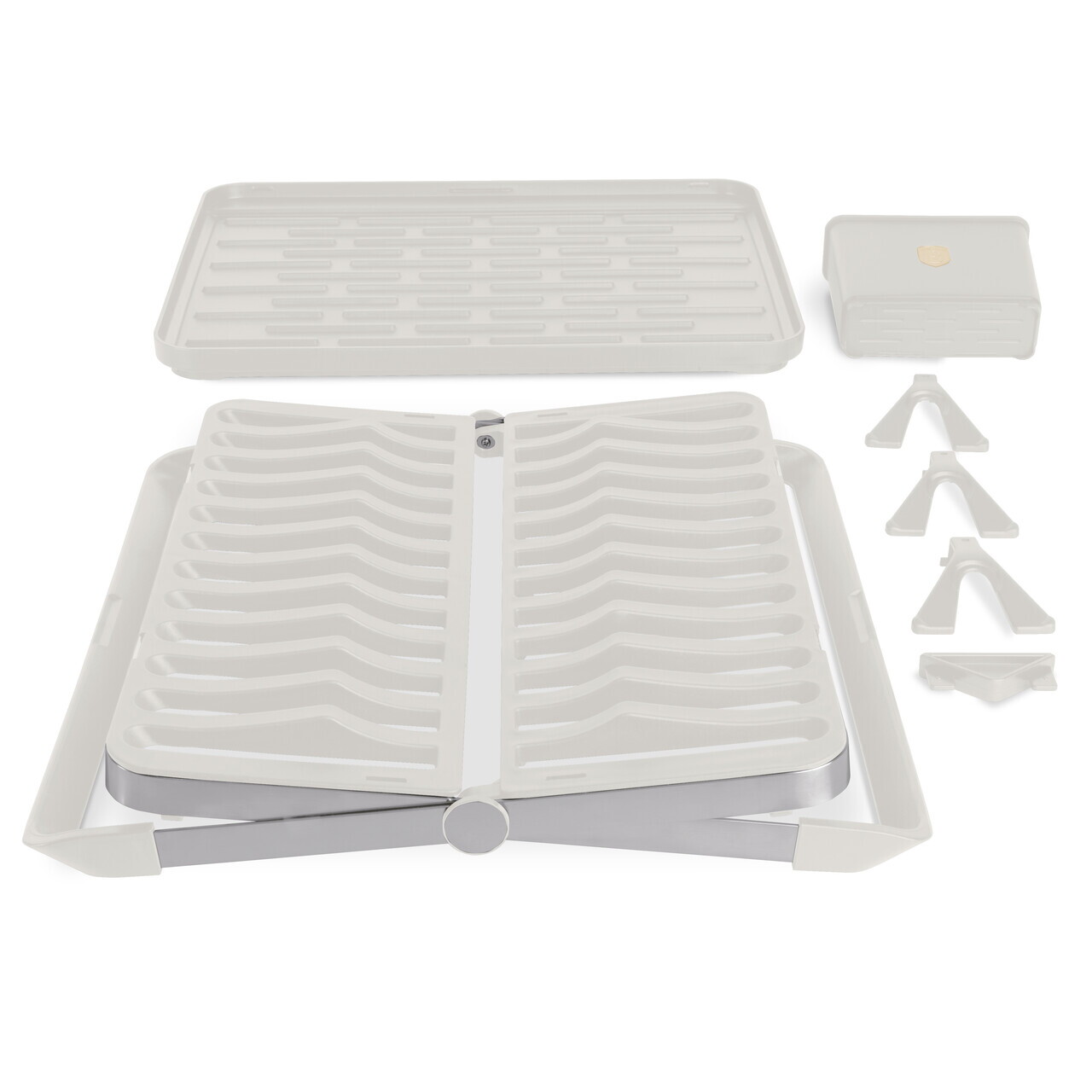 Scurgator de vase cu 2 etaje Berlinger Haus, Sahara, 48x35.4x27.2 cm, inox/plastic, crem mat - imagine 2