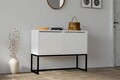 Consola, Asse Home, Zermat, 90x70x34 cm, Alb