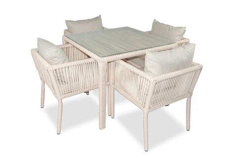 Set mobilier de gradina, jumilla, vera 90, maro deschis