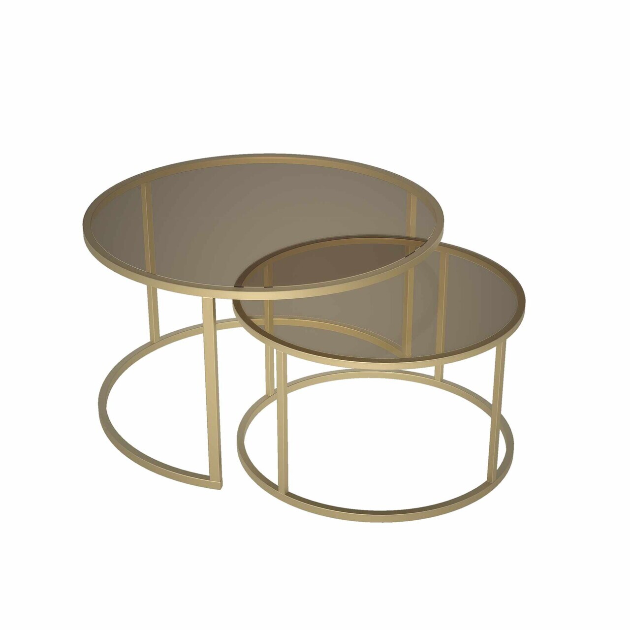 Set masute de cafea, Hanah Home, Milas 60, Auriu — imaginea 3