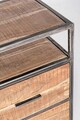 Comoda Elmer, Bizzotto, 90 x 40 x 105 cm, lemn de salcam/otel